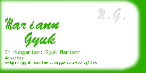 mariann gyuk business card